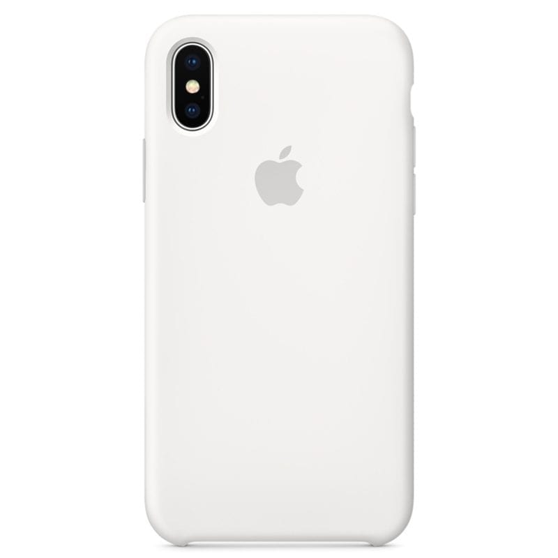 Apple White Silicone Coque iPhone XS