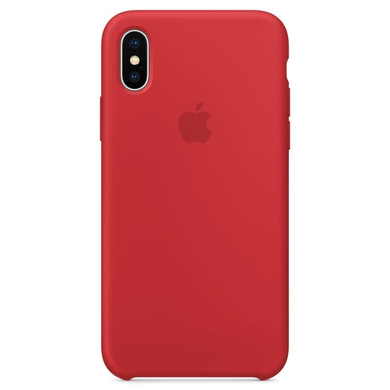 Apple Red Silicone Coque iPhone XS