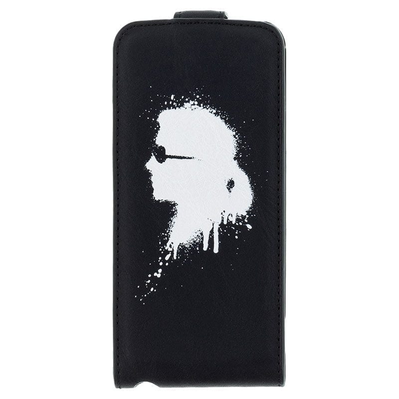 Karl Lagerfeld Graffiti Black Flip Coque iPhone SE/5S