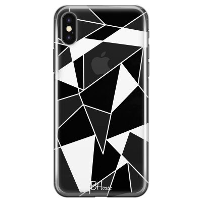 Black White Geometric Coque iPhone XS Max
