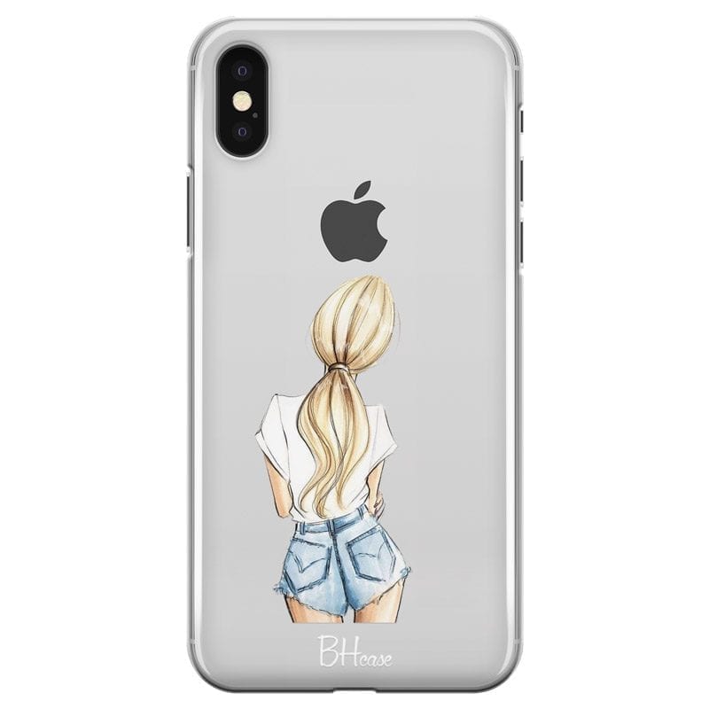 Blonde Back Girl Coque iPhone XS Max