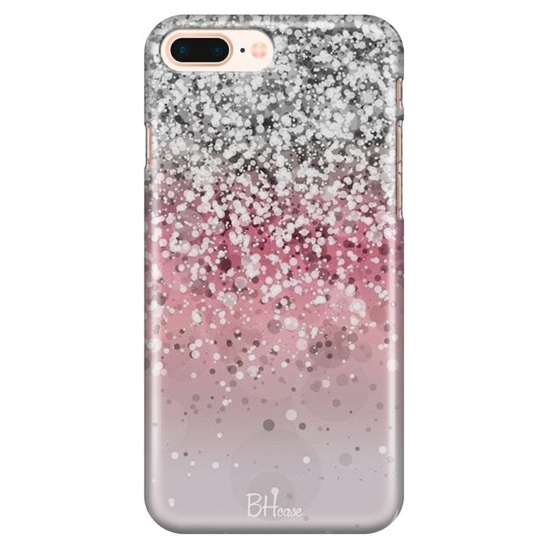 Glitter Pink Silver Coque iPhone 7 Plus/8 Plus