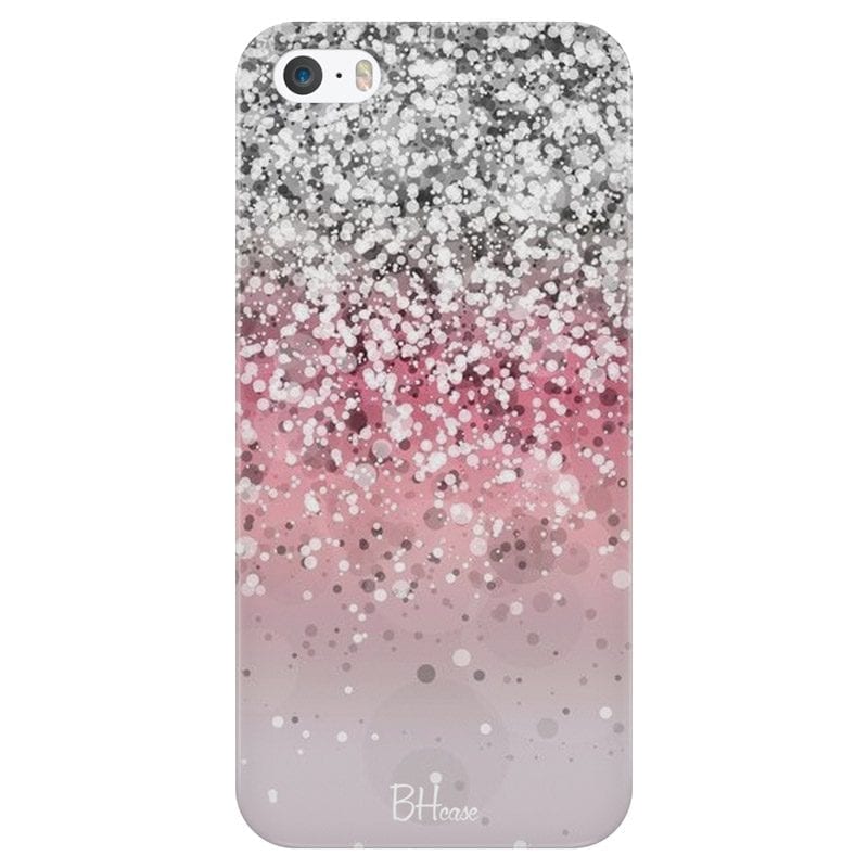 Glitter Pink Silver Coque iPhone SE/5S