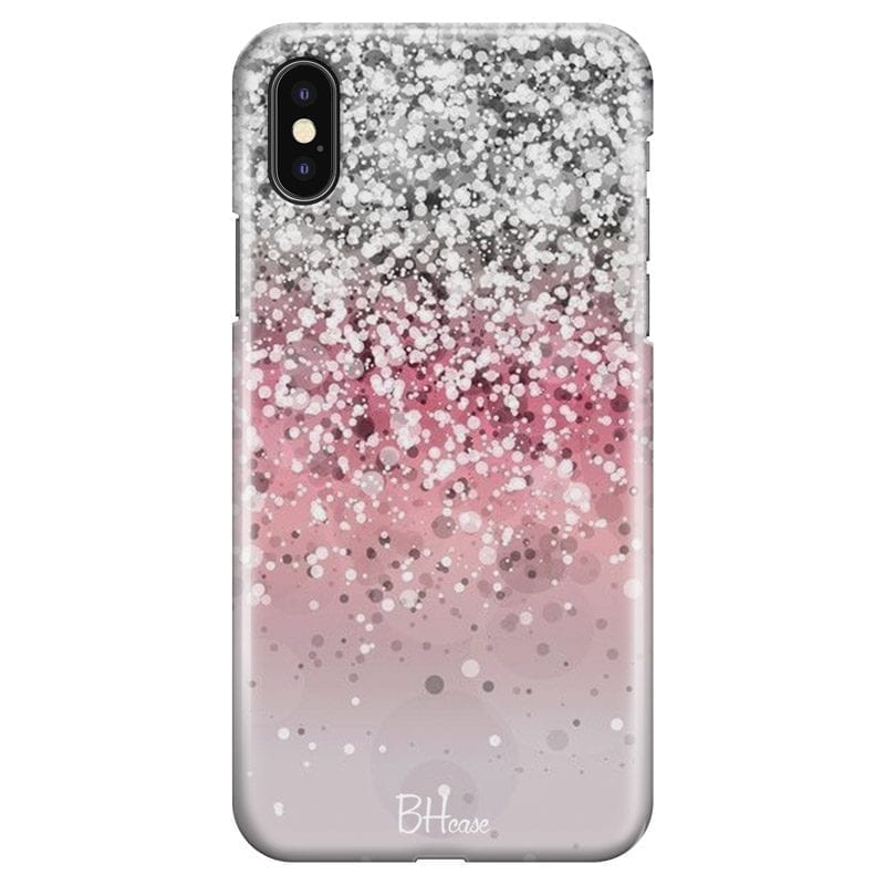 Glitter Pink Silver Coque iPhone XS Max