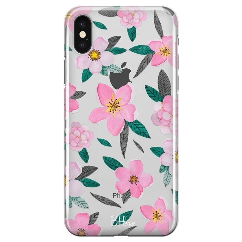 Pink Floral Coque iPhone XS Max