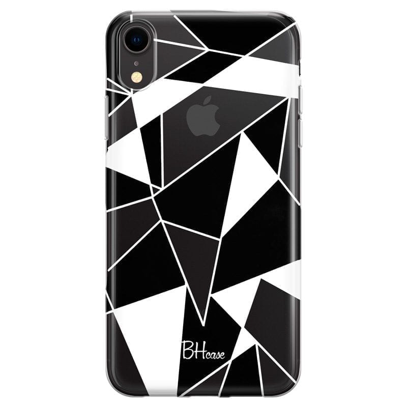 Black White Geometric Coque iPhone XR