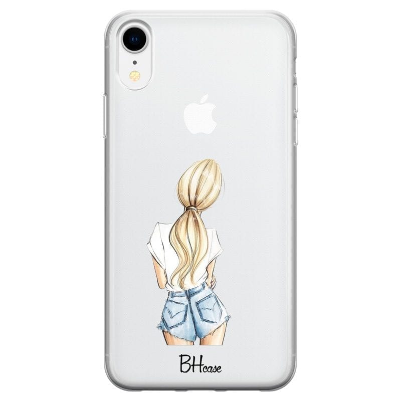 Blonde Back Girl Coque iPhone XR
