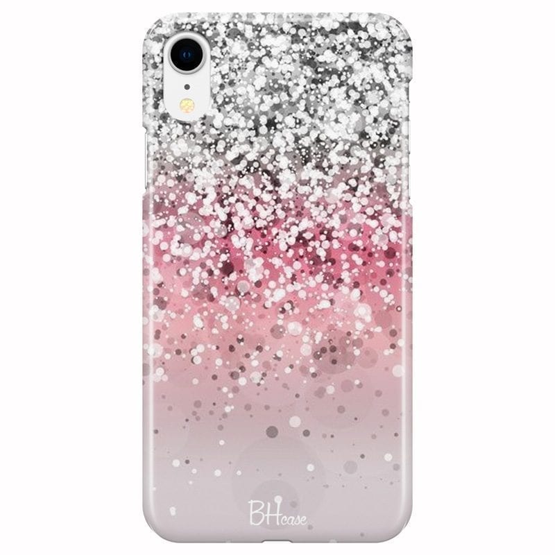 Glitter Pink Silver Coque iPhone XR