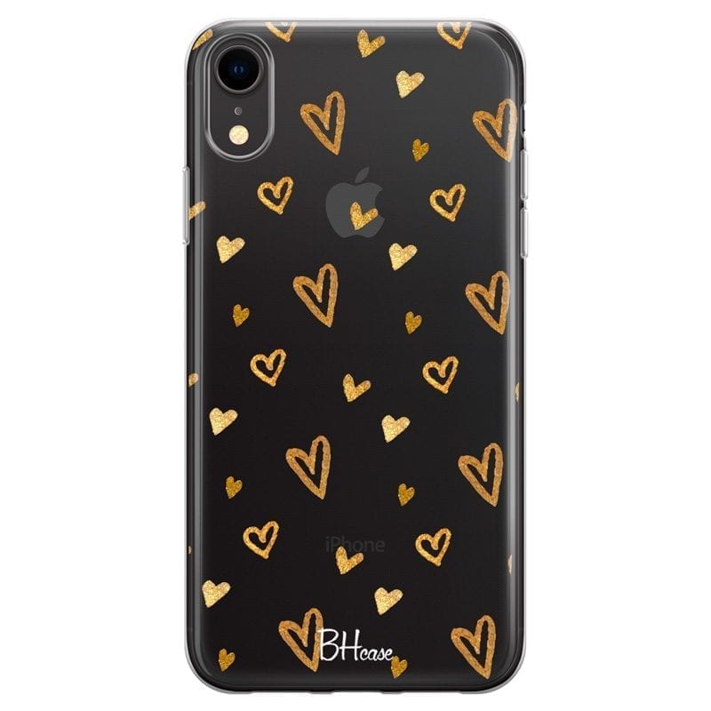 Golden Hearts Coque iPhone XR
