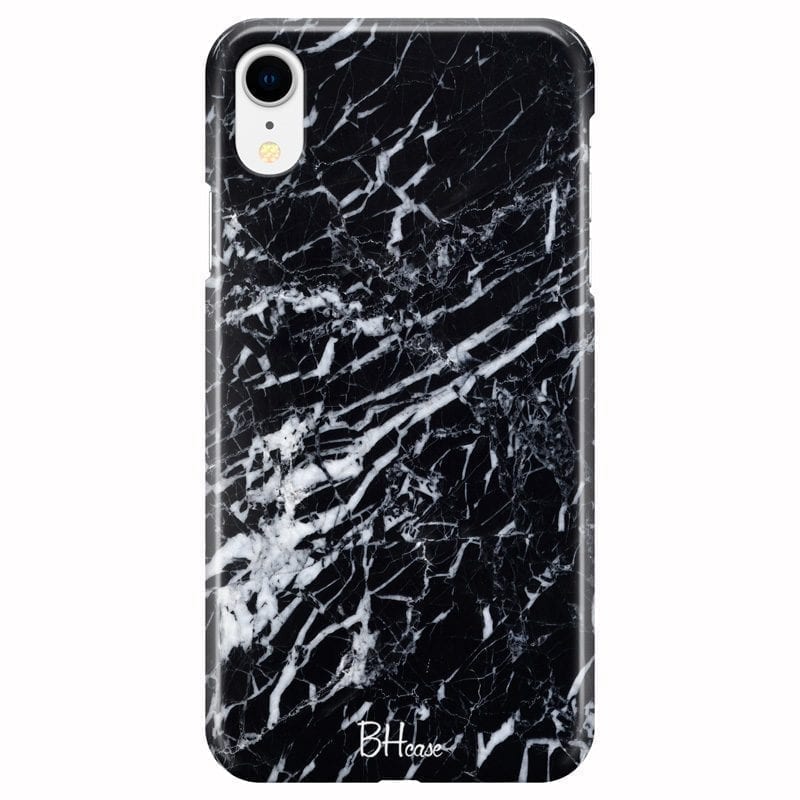 Marble Black Coque iPhone XR