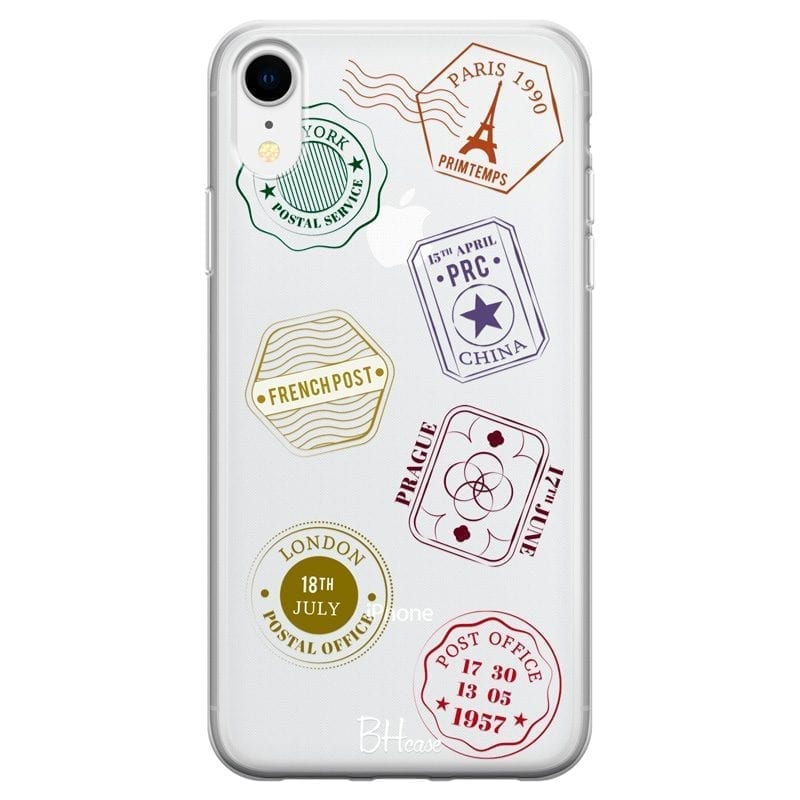 Travel Stamps Coque iPhone XR