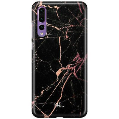 Black Rose Marble Coque Huawei P20 Pro