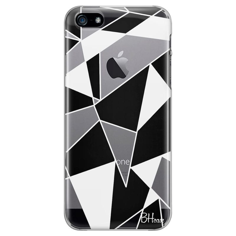 Black White Geometric Coque iPhone SE/5S