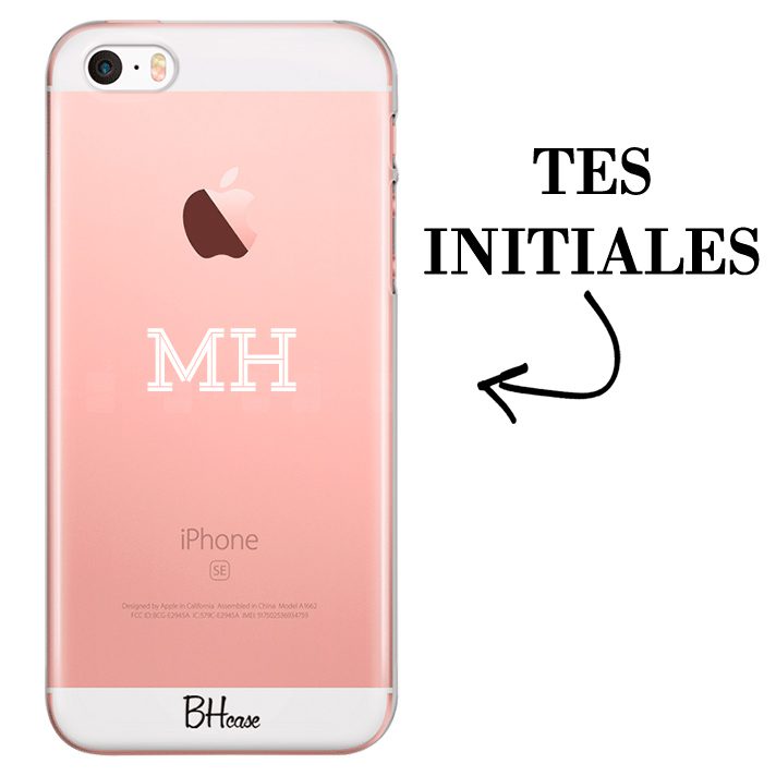 Coque avec des initiales pour iPhone SE/5S