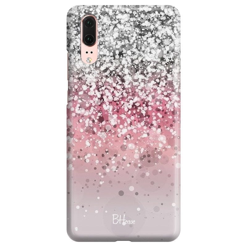 Glitter Pink Silver Coque Huawei P20