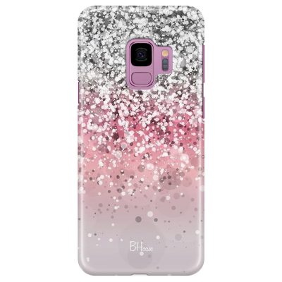 Glitter Pink Silver Coque Samsung S9