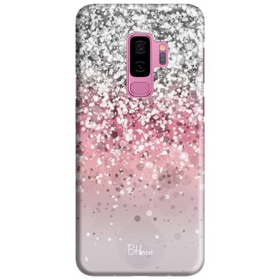 Glitter Pink Silver Coque Samsung S9 Plus
