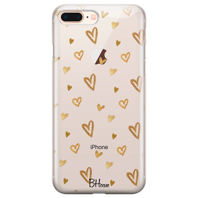 Golden Hearts Coque iPhone 7 Plus/8 Plus