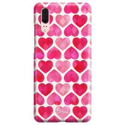 Hearts Pink Coque Huawei P20