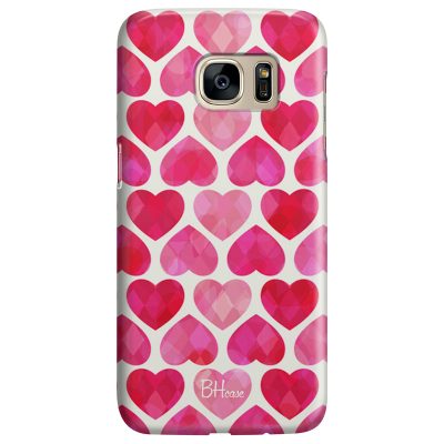 Hearts Pink Coque Samsung S7