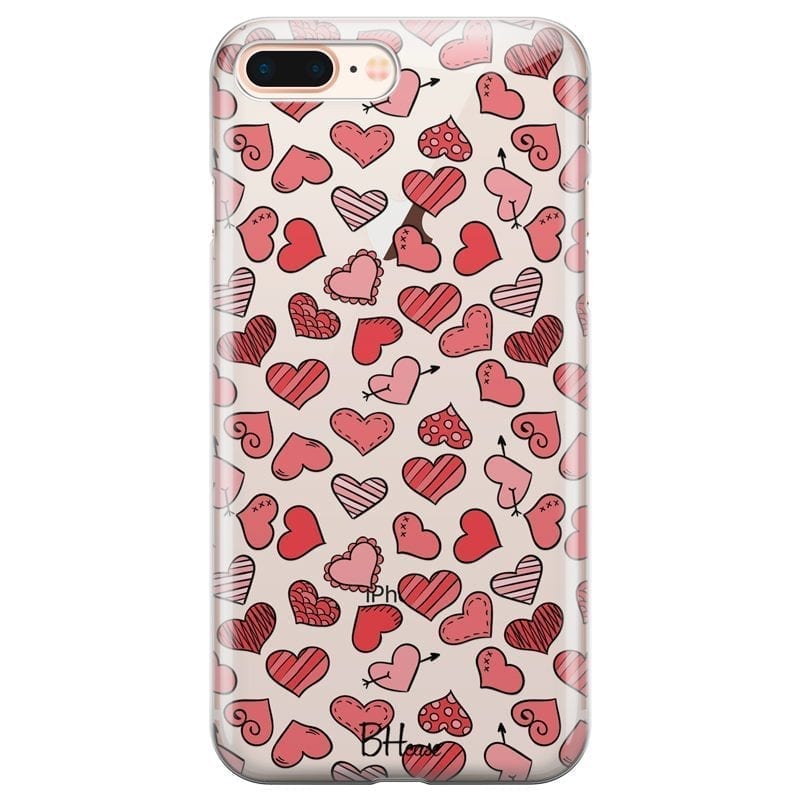 Hearts Red Coque iPhone 7 Plus/8 Plus