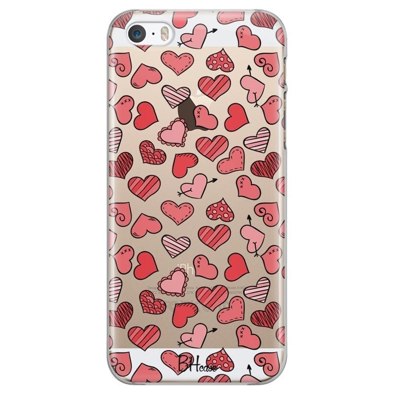 Hearts Red Coque iPhone SE/5S
