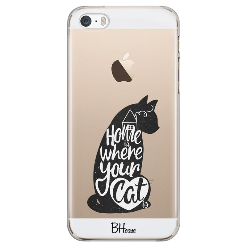 Home Is Where Your Cat Is Coque iPhone SE/5S