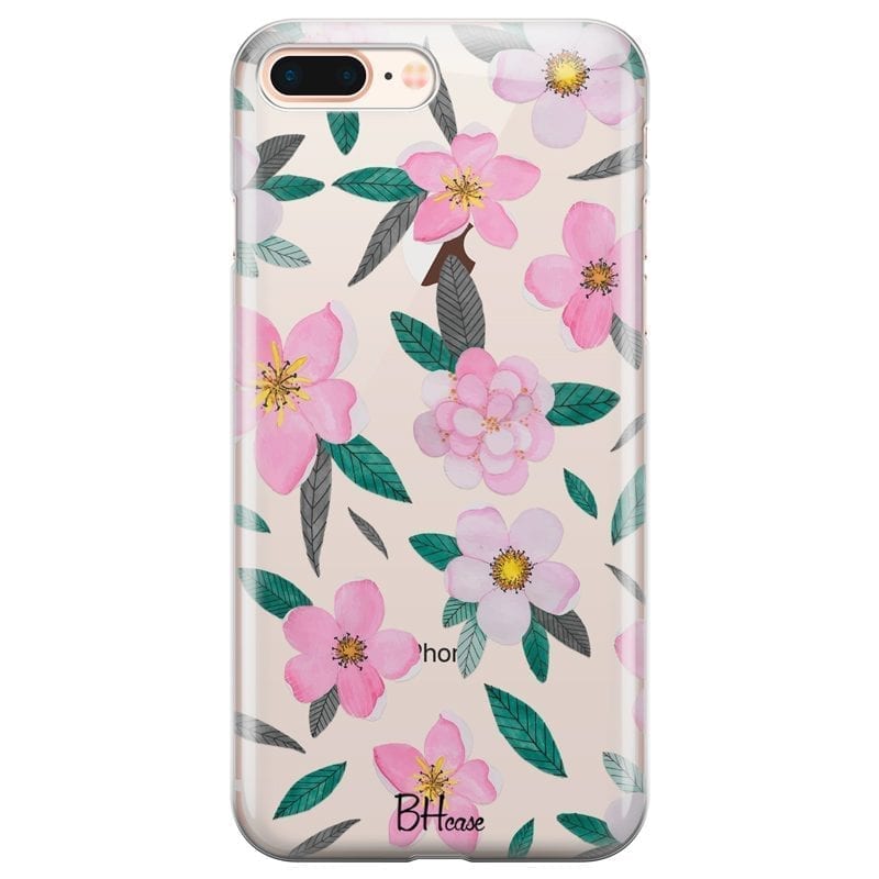 Pink Floral Coque iPhone 7 Plus/8 Plus