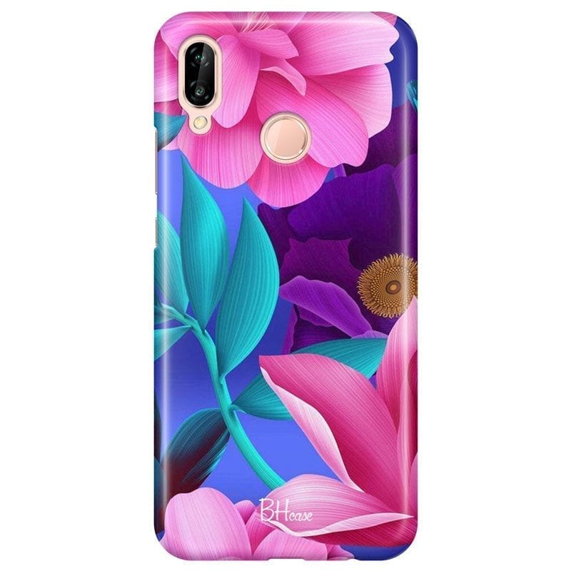 Pinky Floral Coque Huawei P20 Lite