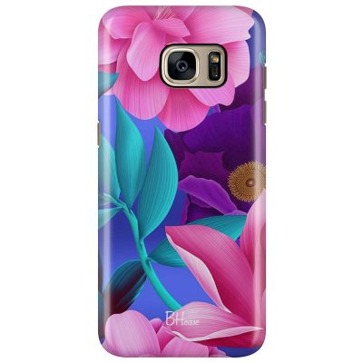 Pinky Floral Coque Samsung S7 Edge