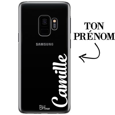 Coque avec vertical prénom pour Samsung S9