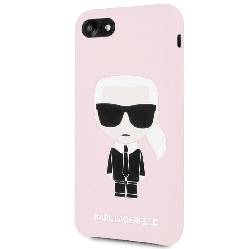 Karl Lagerfeld Iconic Full Body Silicone Pink Coque iPhone 8/7/6/SE 2020/SE 2022