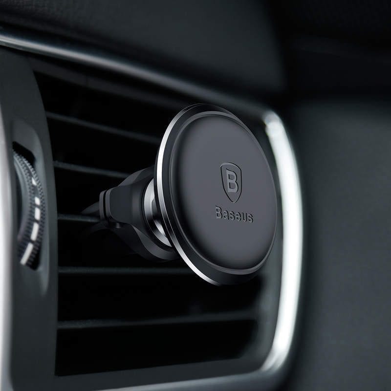Baseus Magnetic Car Mount With Cable Clip Black