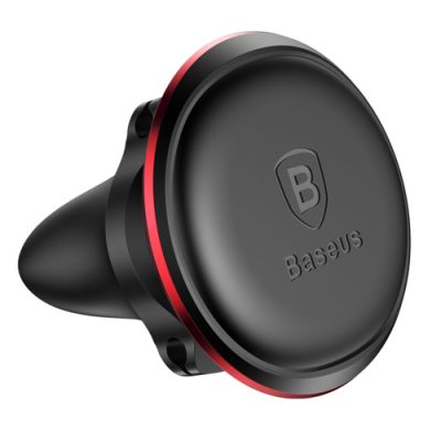 Baseus Magnetic Car Mount With Cable Clip Red