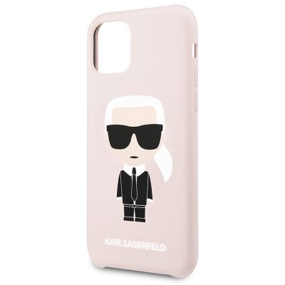 Karl Lagerfeld Iconic Full Body Silicone Pink Coque iPhone 11