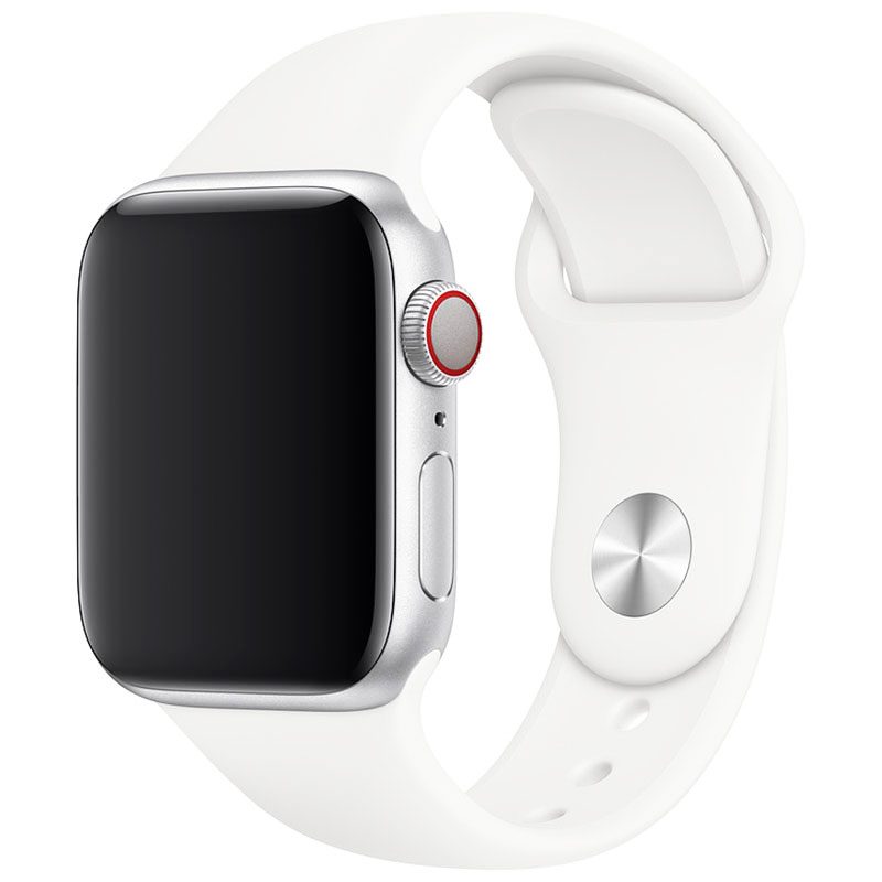 Silicone Bracelet Apple Watch 41/40/38mm White Large