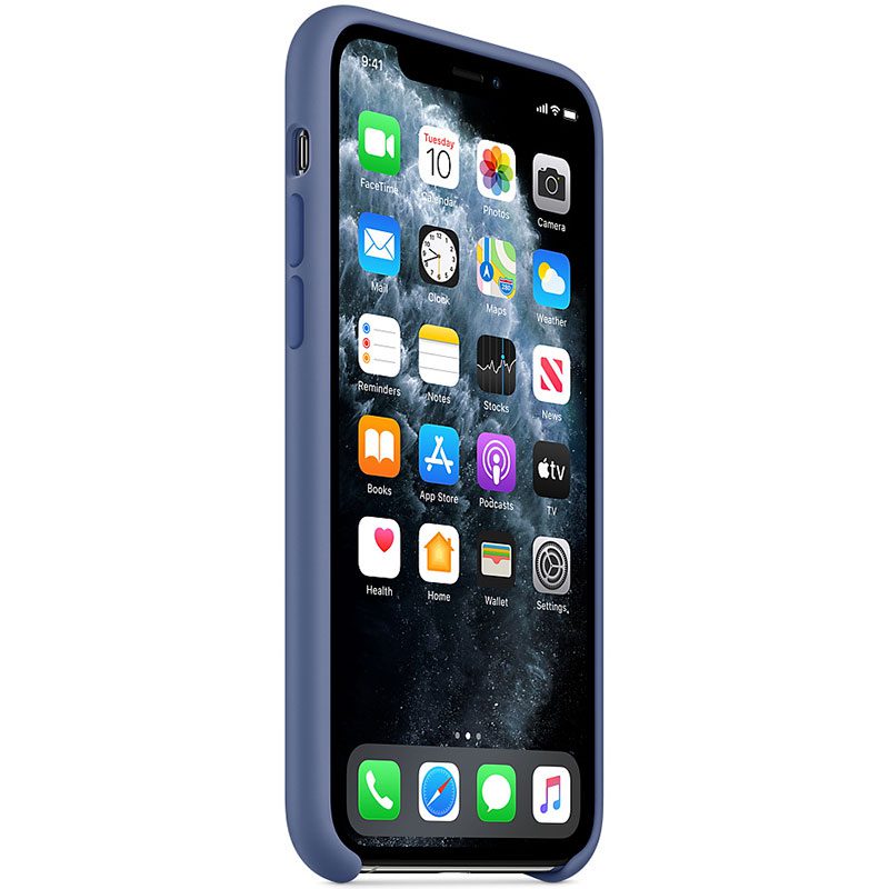 Apple Linen Blue Silicone Coque iPhone 11 Pro Max