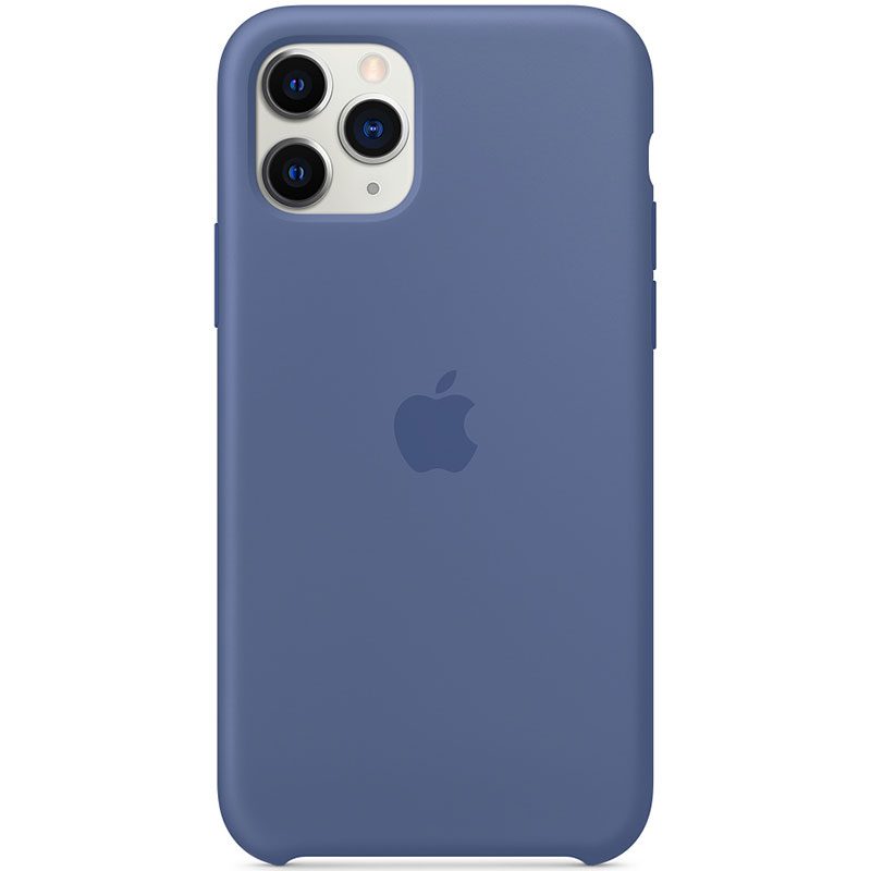 Apple Linen Blue Silicone Coque iPhone 11 Pro Max