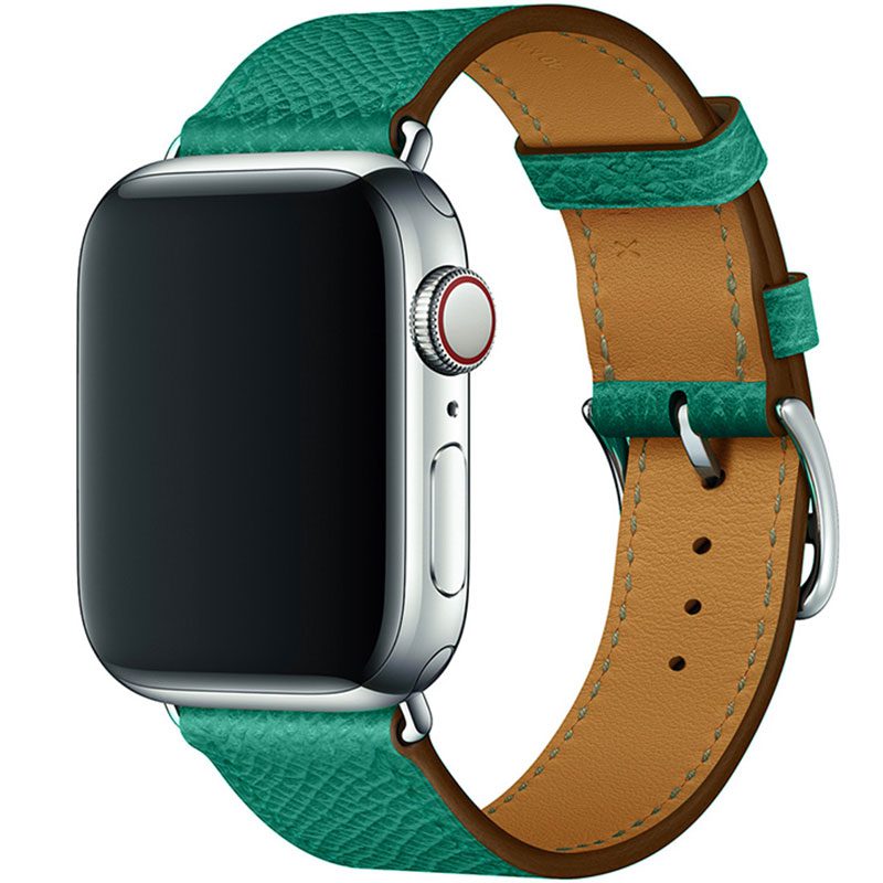 Leather Strap Apple Watch 41/40/38mm Green