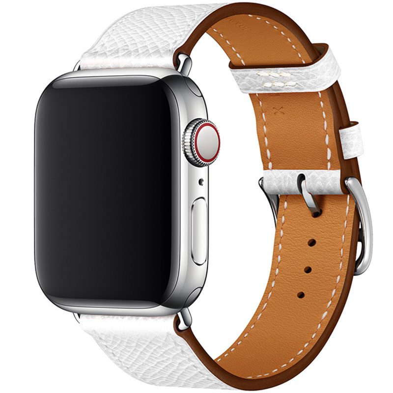 Leather Strap Apple Watch 41/40/38mm White