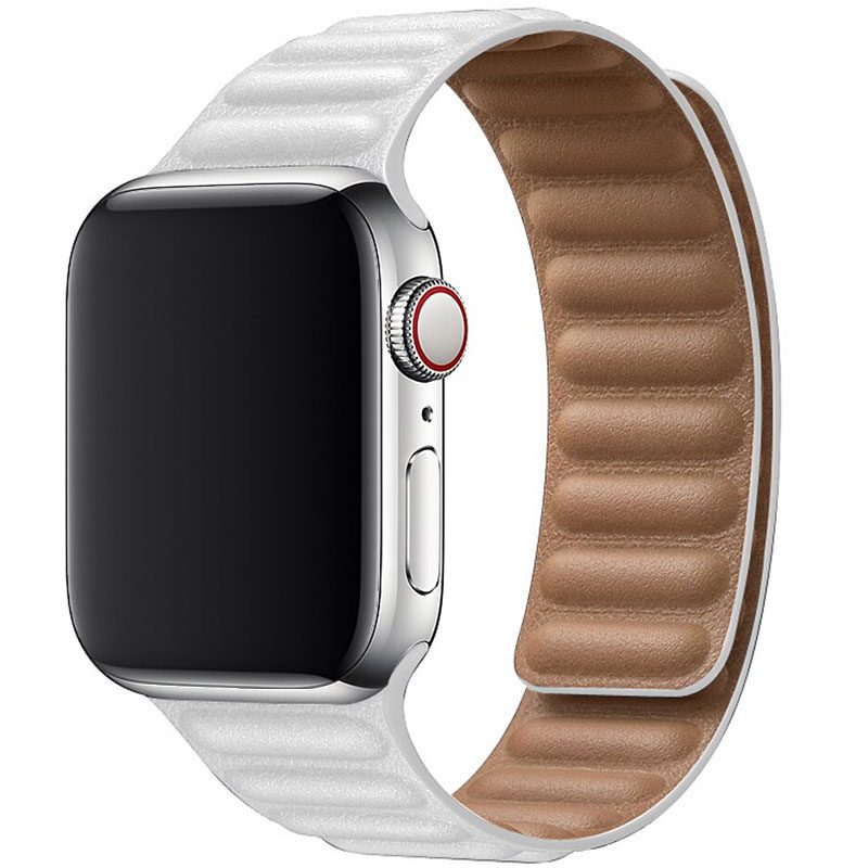 Leather Link Bracelet Apple Watch 41/40/38mm White