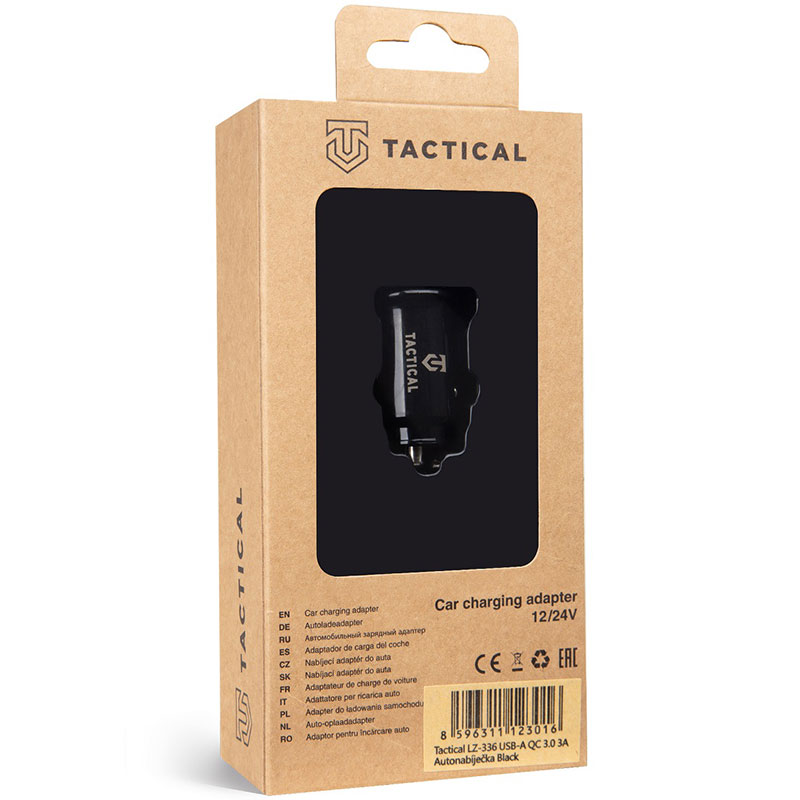 Tactical USB-A QC 3.0 3A Car Charger Black