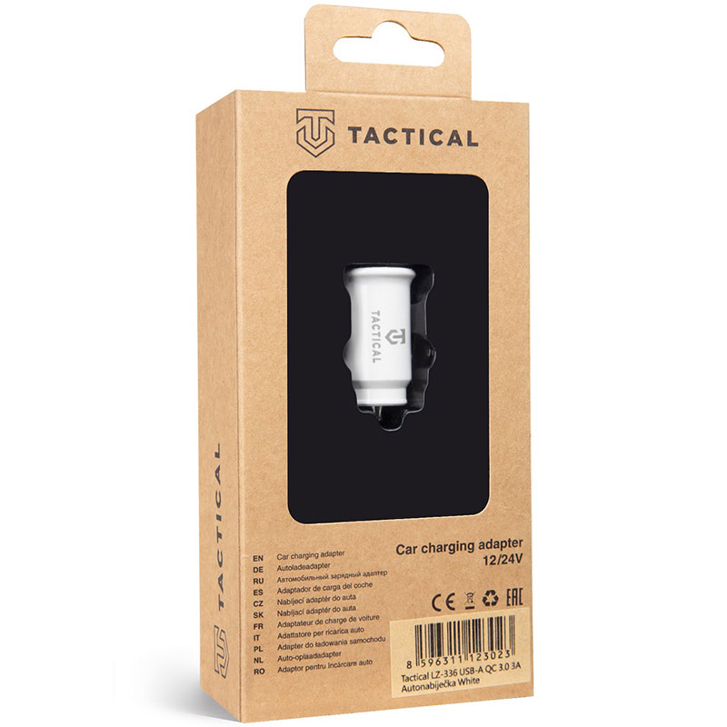 Tactical USB-A QC 3.0 3A Car Charger White
