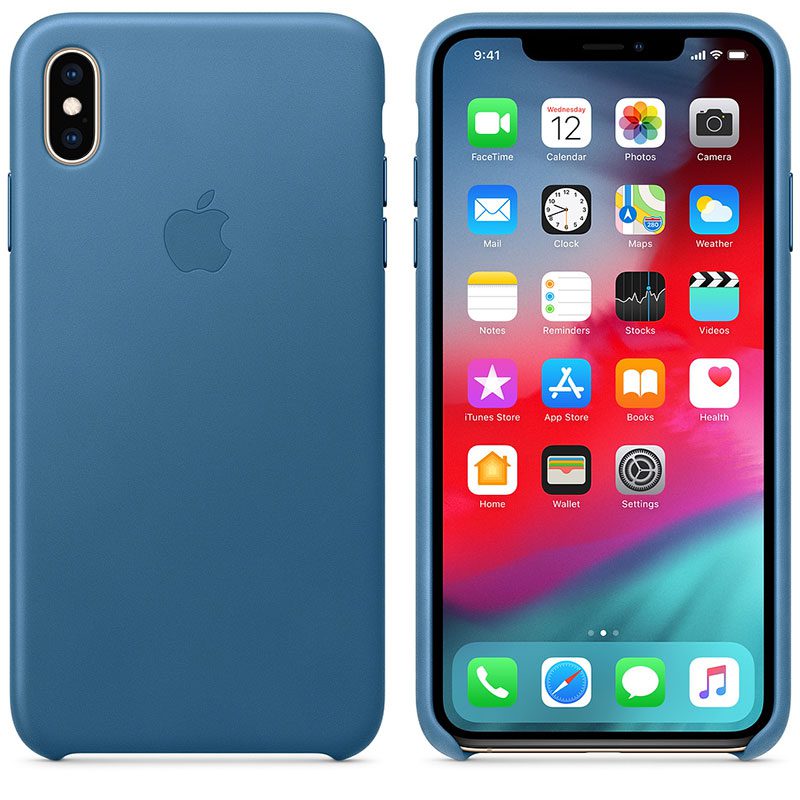 Apple Leather Cape Cod Blue Coque iPhone XS Max