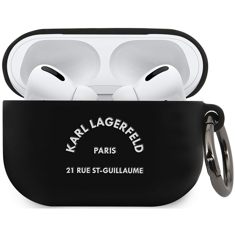 Karl Lagerfeld Rue St Guillaume AirPods Pro Silicone Case Black
