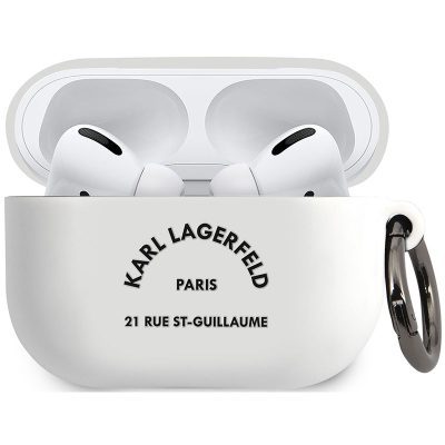 Karl Lagerfeld Rue St Guillaume AirPods Pro Silicone Case White