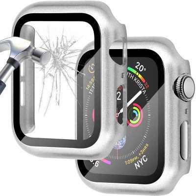 Protective Glass Coque for Apple Watch Silver