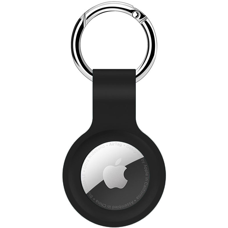 Silicone Key Ring Case for AirTag Black
