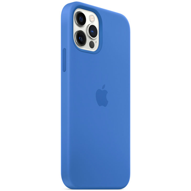 Apple Capri Blue Silicone MagSafe Coque iPhone 12 Pro Max
