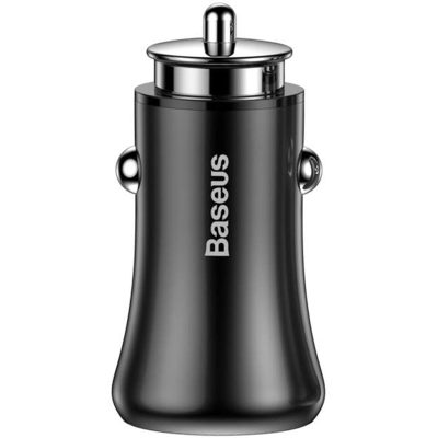 Baseus Car Charger Gentleman 4.8A Dual-USB Black
